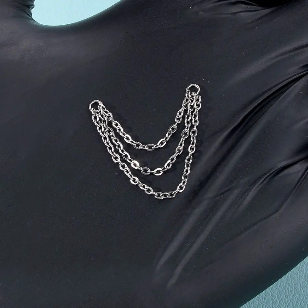 Body Jewelry Nose - Cadena de titanio de moda para