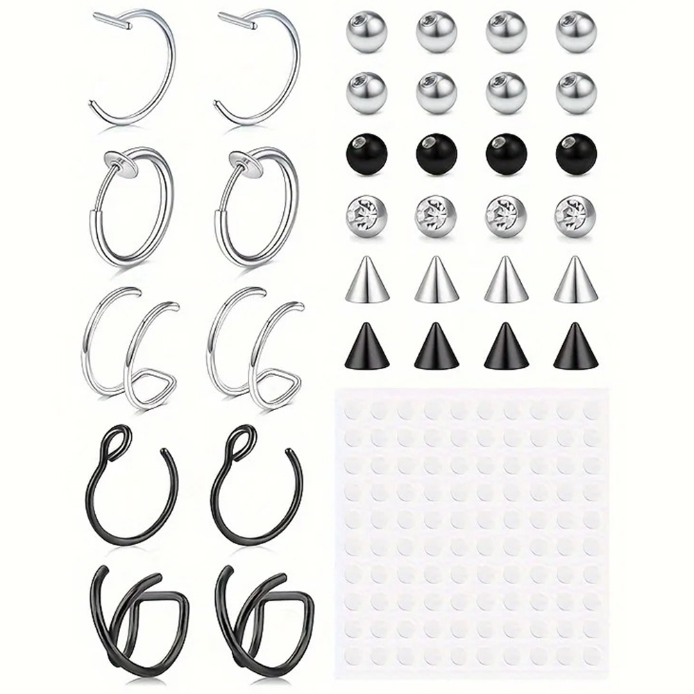 Body Jewelry Nose Ring - Piercings falsos, aro de labio falso,