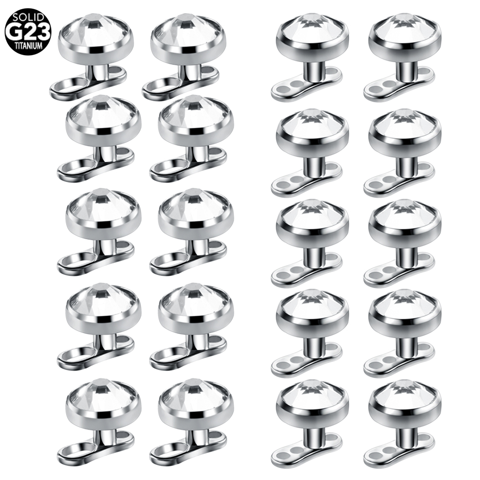 Body Jewelry Dermal - 10 unids/lote de Micro Piercings dérmicos