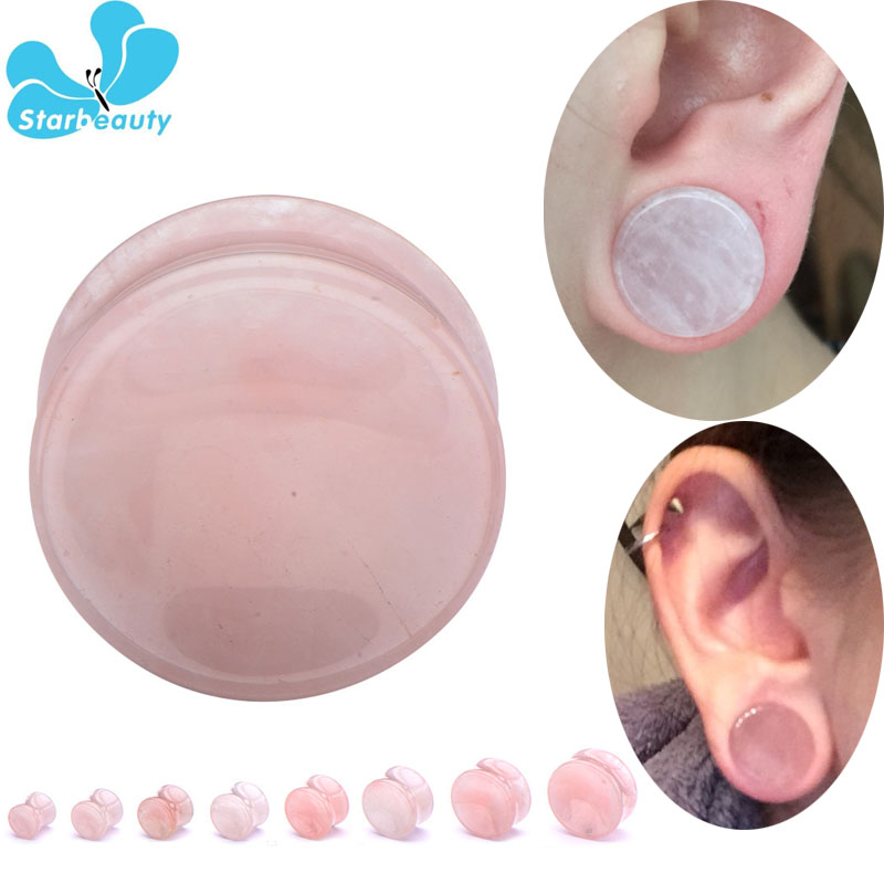 Body Jewelry Gauge Sizes - Expansor de piedra orgánica de cuarzo