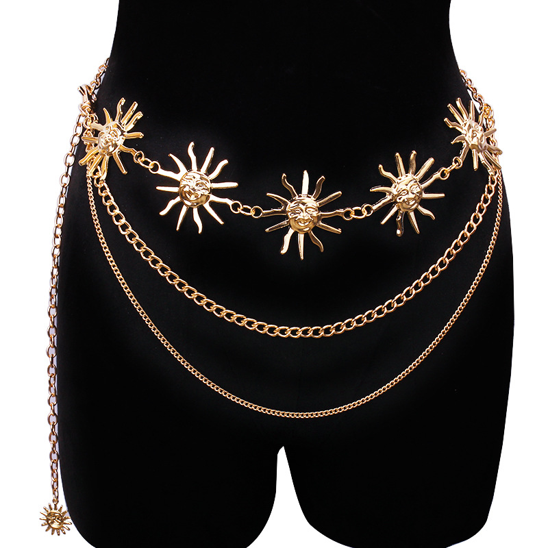 Body Jewelry Outfit - Cinturones de cintura de Metal con