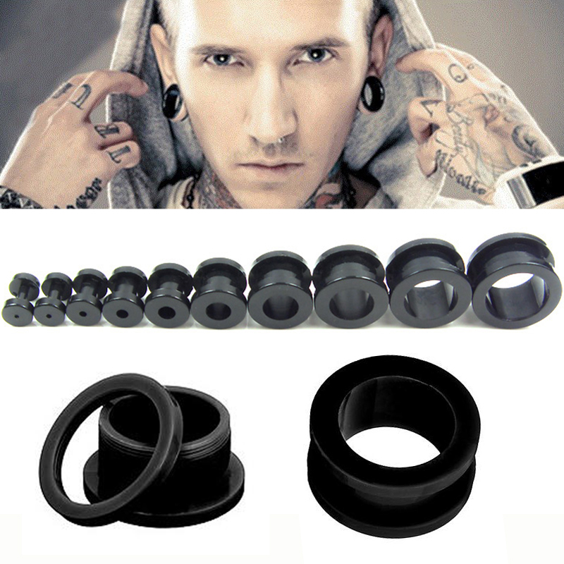 Body Jewelry Gauge Sizes - SaYao-tapones para los oídos acrílicos UV,