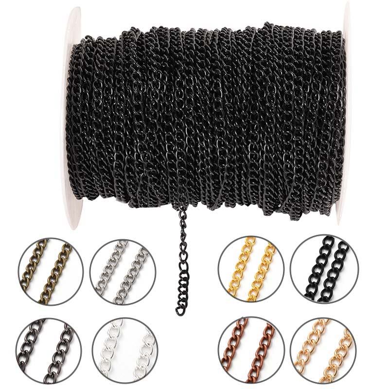 Body Jewelry Underwear - Cadena Delgada de Metal Plano Ovalado
