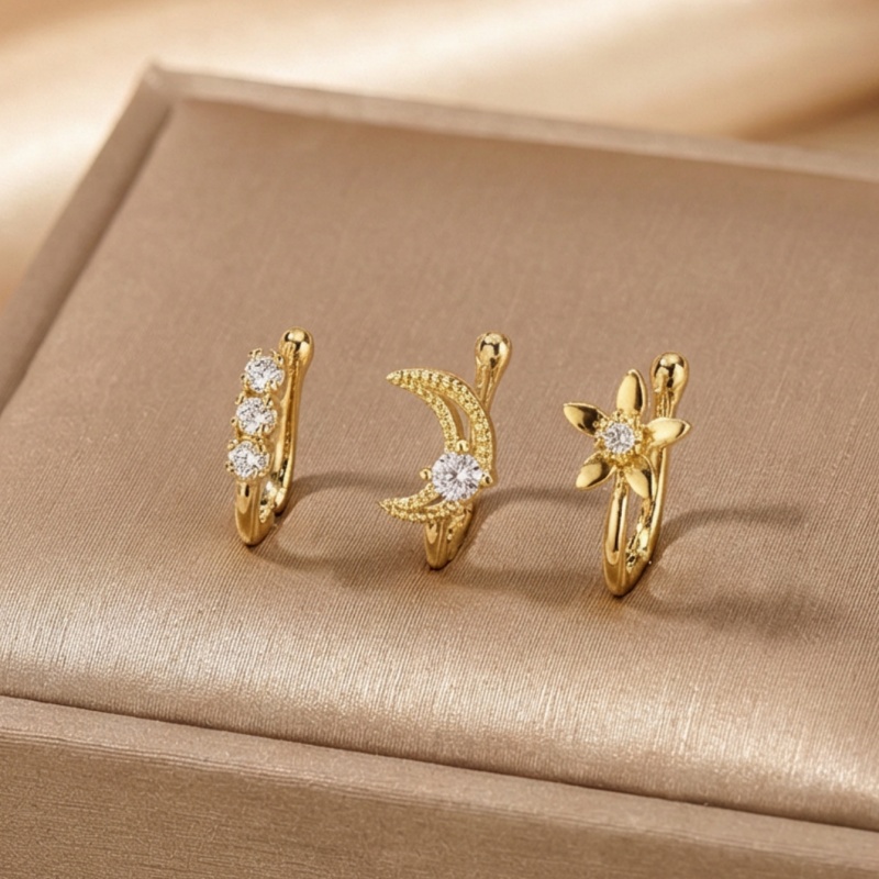 Body Jewelry Nose Ring - Juego de 3 pinzas para la