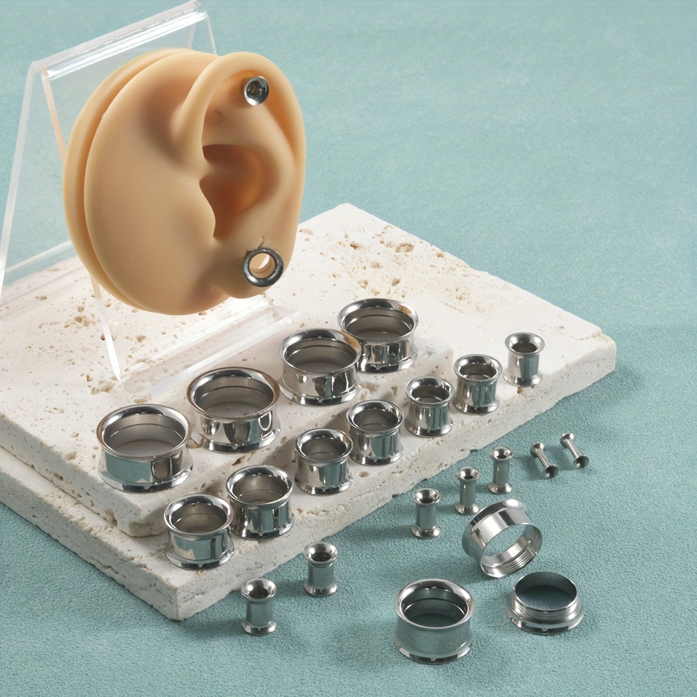 Body Jewelry Gauge Sizes - Juego de tapones para los oídos