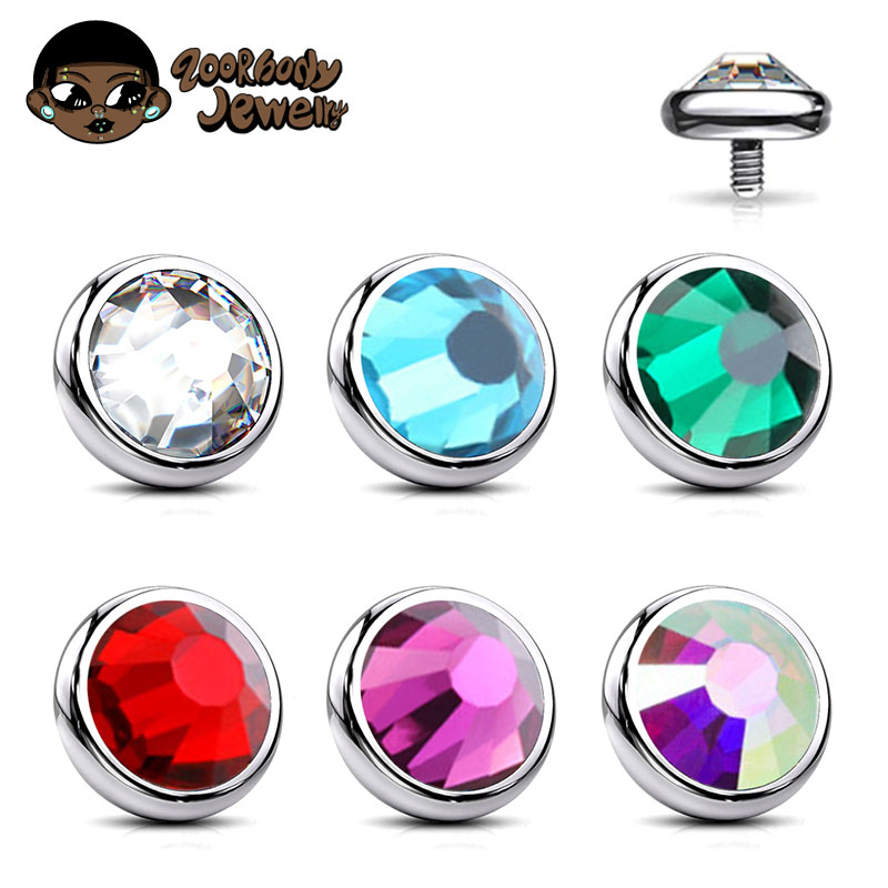 Body Jewelry Dermal - 1 Uds ASTM F136 bisel de