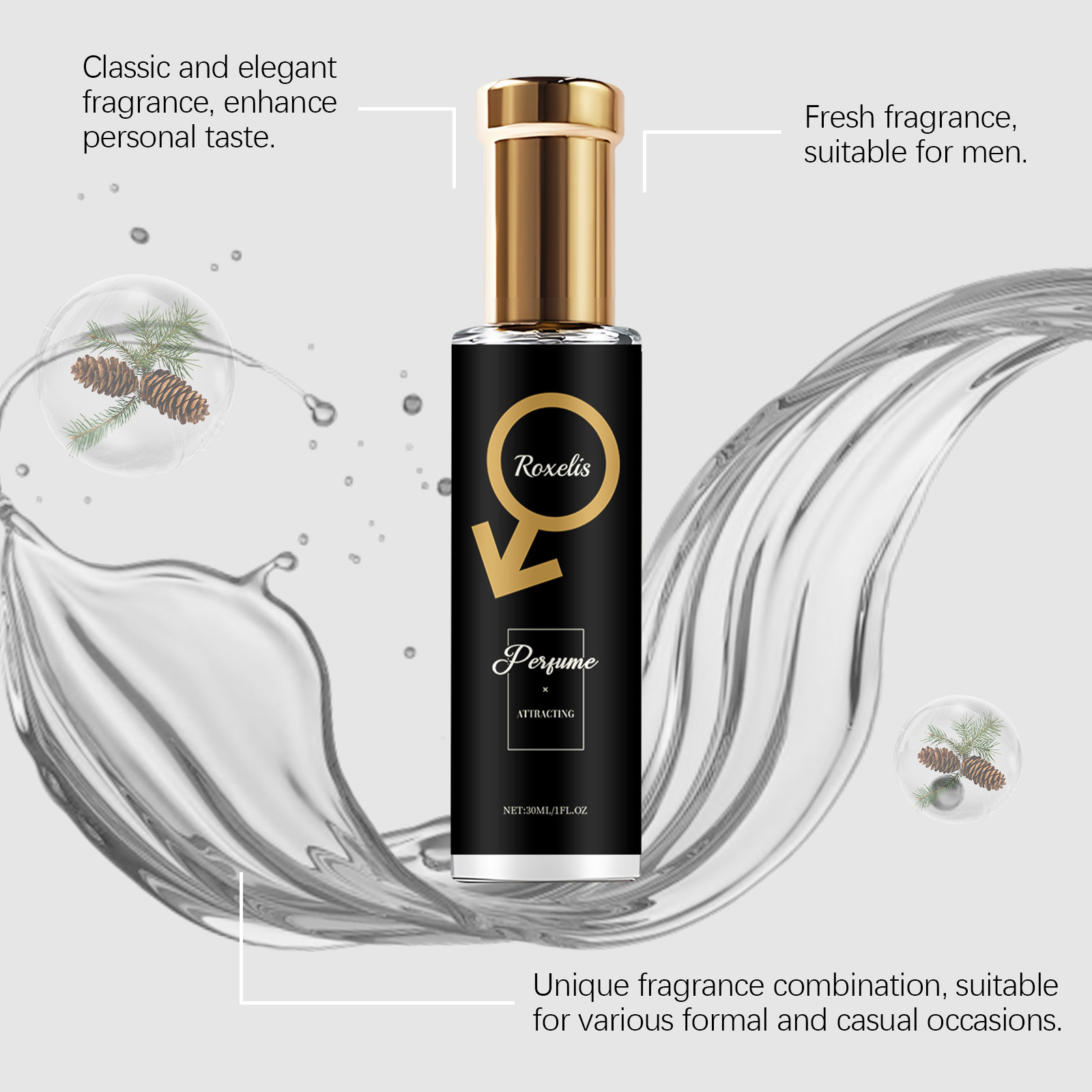 Roxelis 30ml Perfume de feromo - Body Jewelry Kit reseña y precio
