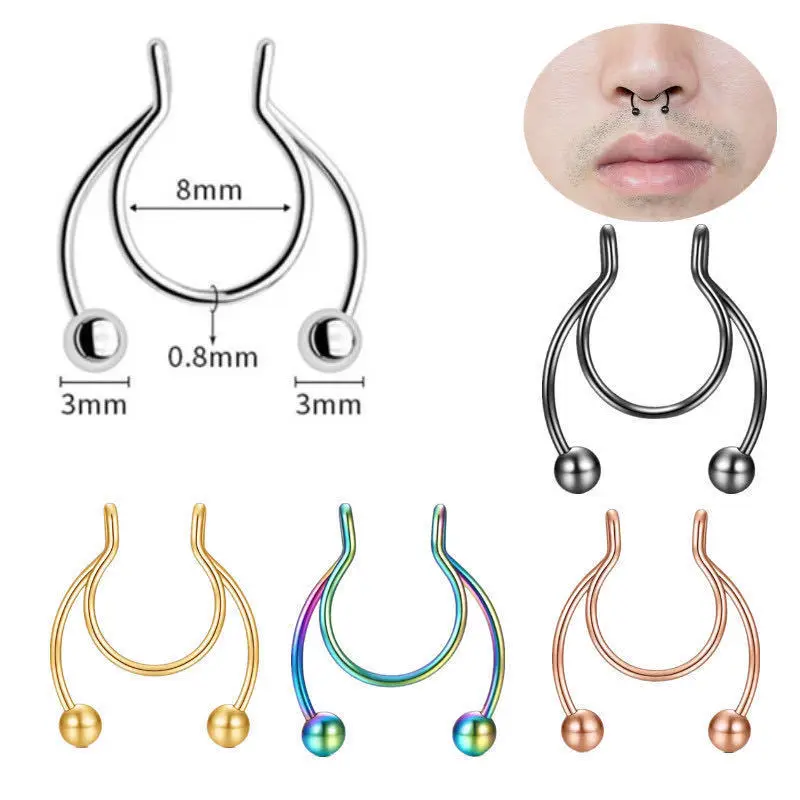 Anillo de nariz falso en forma - Body Jewelry Nose Ring reseña y precio