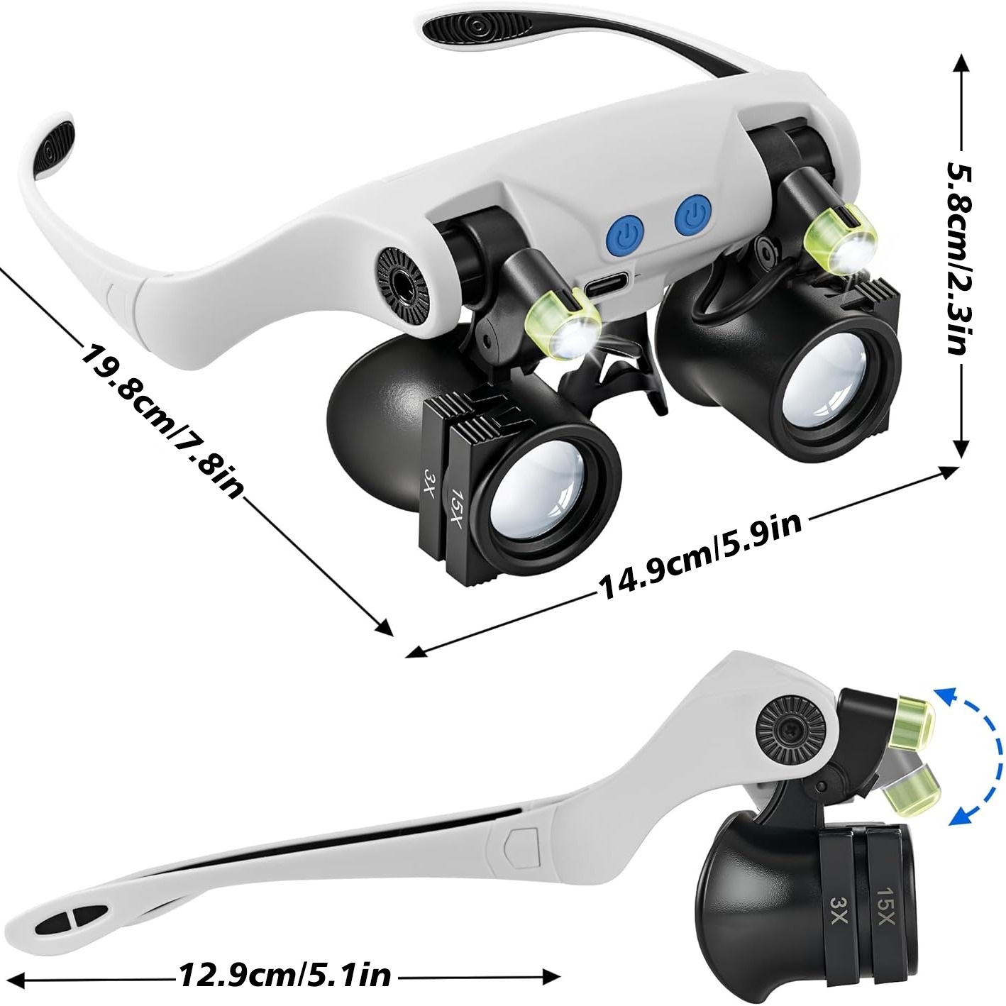 Gafas de aumento LED para la c - Body Jewelry Display Case reseña y precio