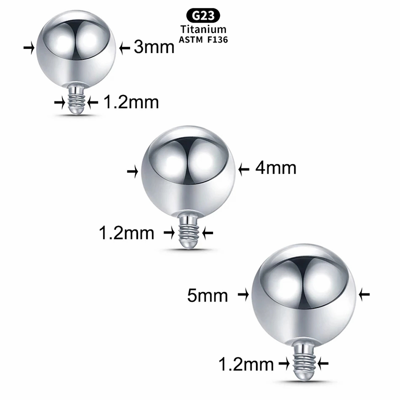 1 Uds. Bola roscada interna, b - Body Jewelry Dermal reseña y precio
