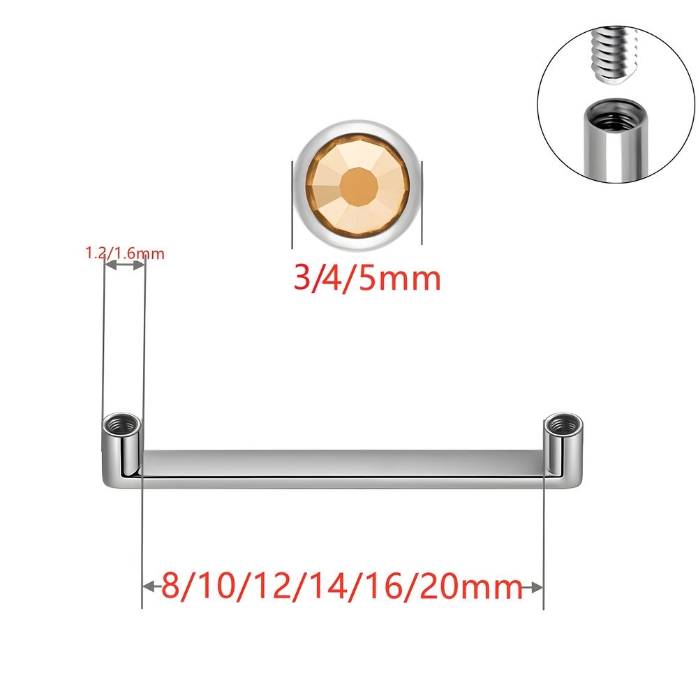 Piercing de Titanio ASTM F136  - Body Jewelry Dermal reseña y precio