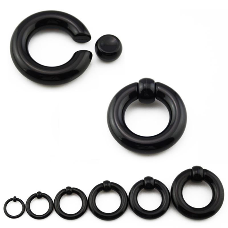 Par de anillos cautivos acríli - Body Jewelry Gauge Sizes reseña y precio
