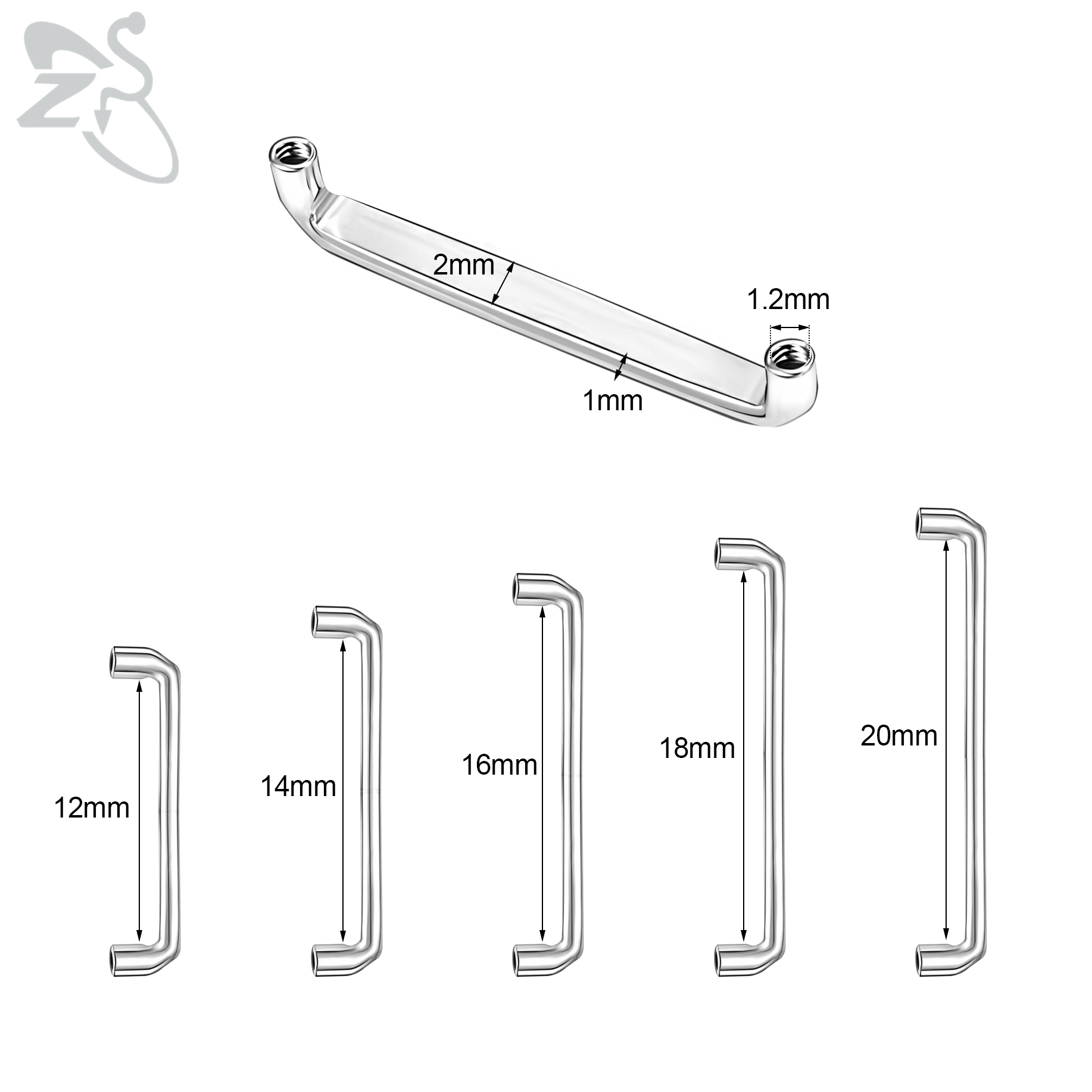 ZS-Piercing de campana Vertica - Body Jewelry Dermal reseña y precio