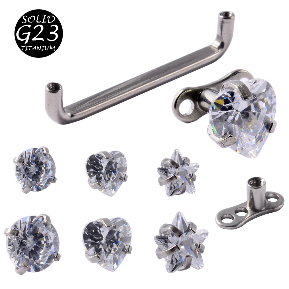 1 pieza G23 titanio ancla dérm - Body Jewelry Dermal reseña y precio