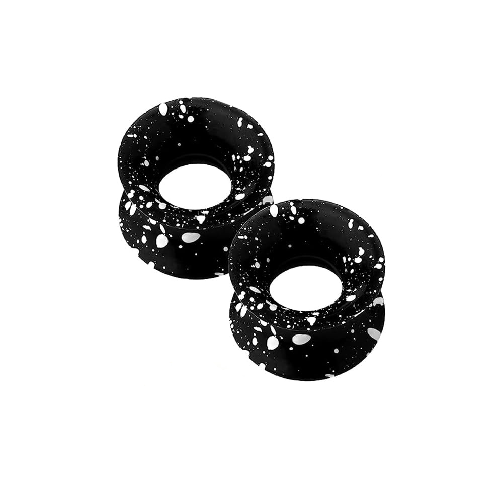 2pcs negro de silicona oreja m - Body Jewelry Gauge Sizes reseña y precio
