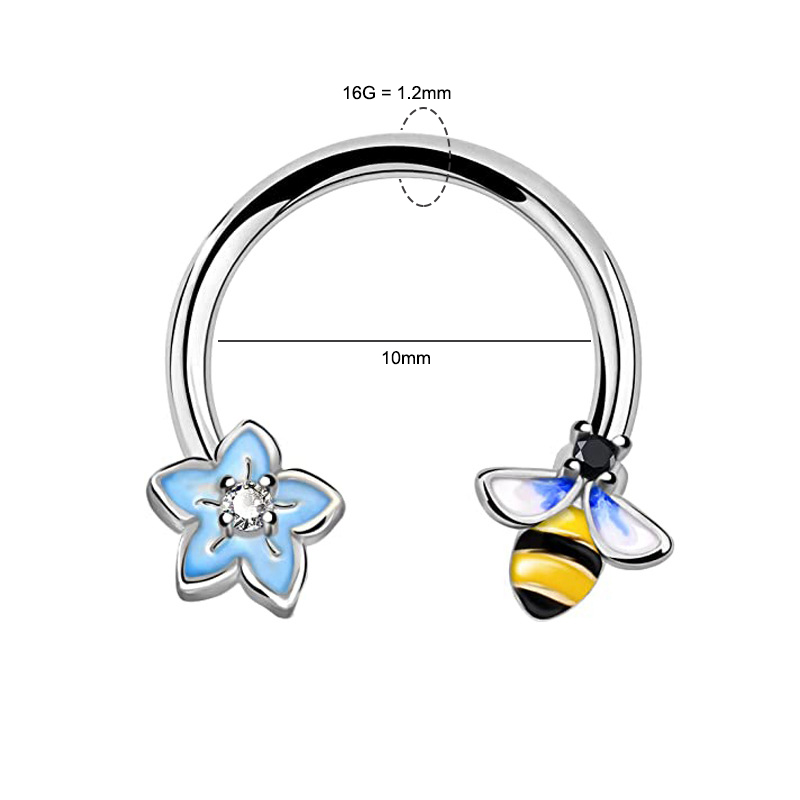 Pendientes de Aro de Acero Qui - Body Jewelry Nose Ring reseña y precio