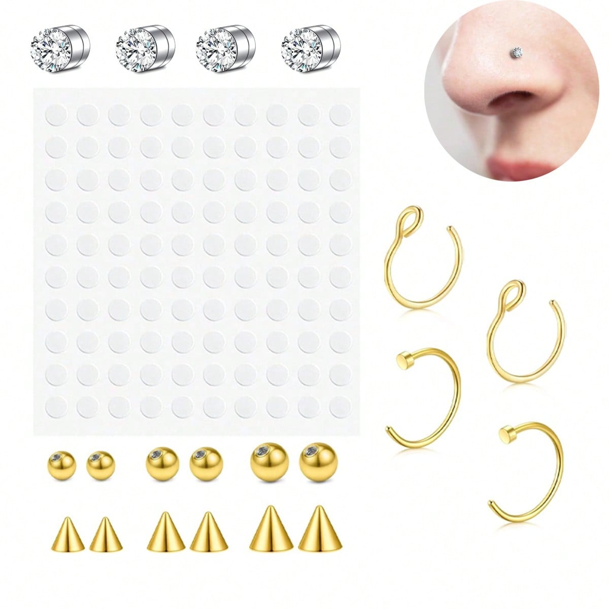 Anillos de nariz falsos, septu - Body Jewelry Nose Ring reseña y precio