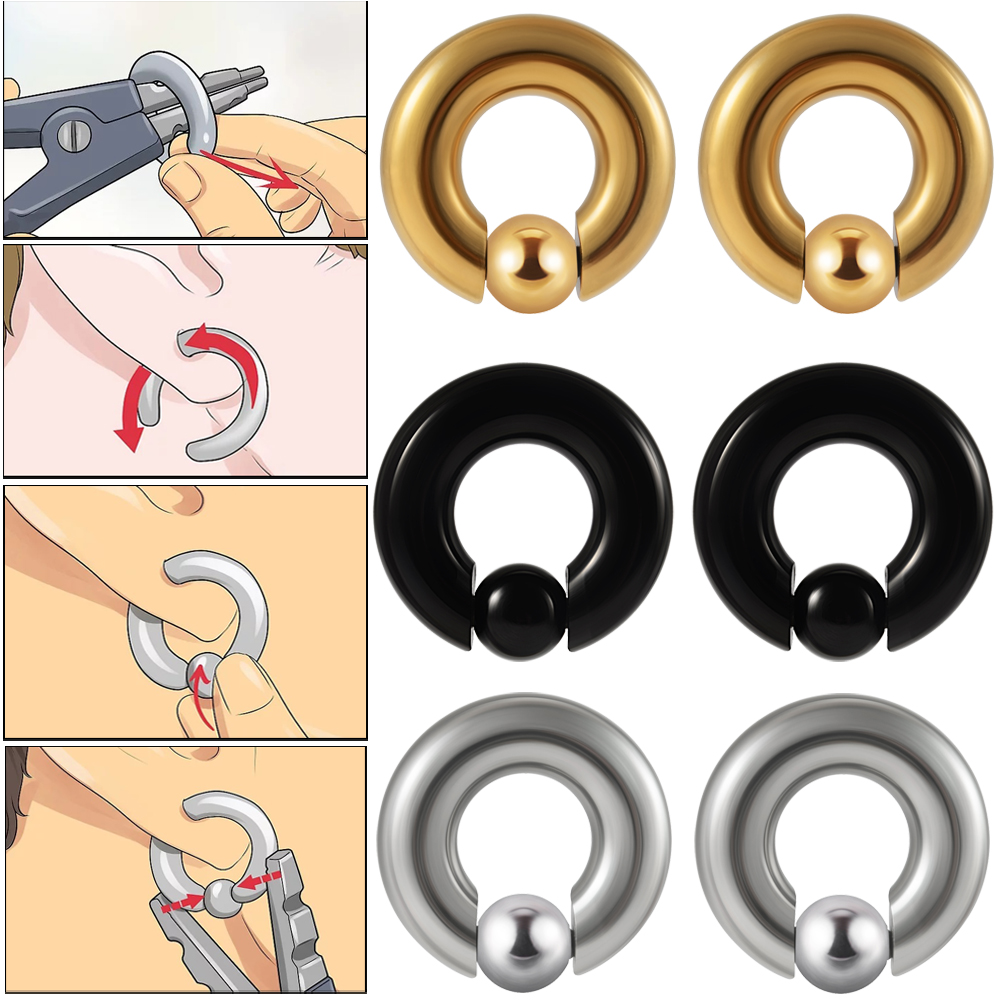 1 pieza de acero inoxidable de - Body Jewelry Gauge Sizes reseña y precio