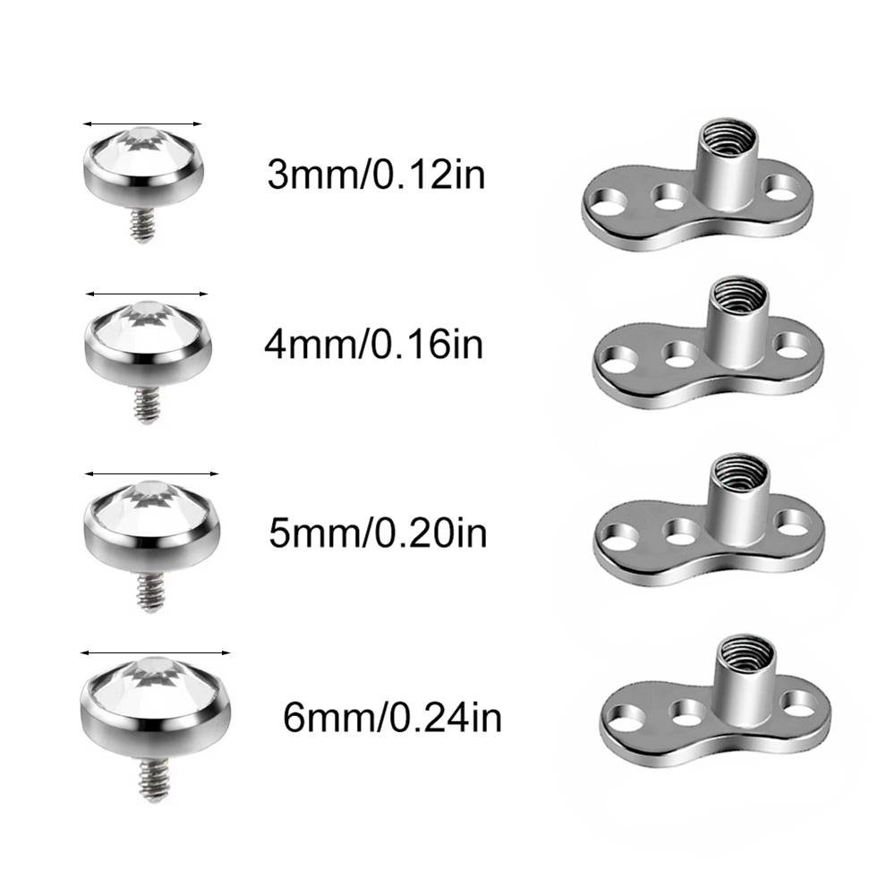 9 UDS-1 pieza de acero quirúrg - Body Jewelry Dermal reseña y precio